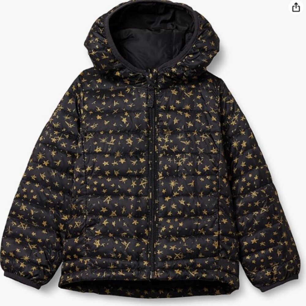 Girls Lightweight Water-Resistant Packable Hooded Puffer Jacket - XXL